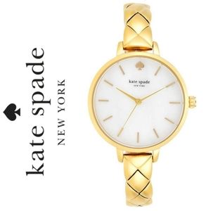 🆕️ Kate Spade Metro Gold Quilt Chainlink watch